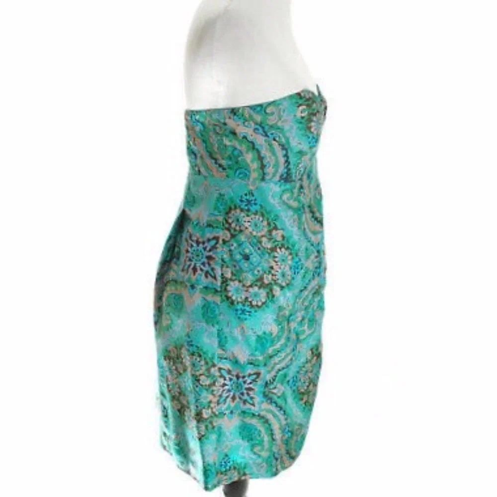J. Crew Collection Casbah Silk Strapless Dress Sz 2